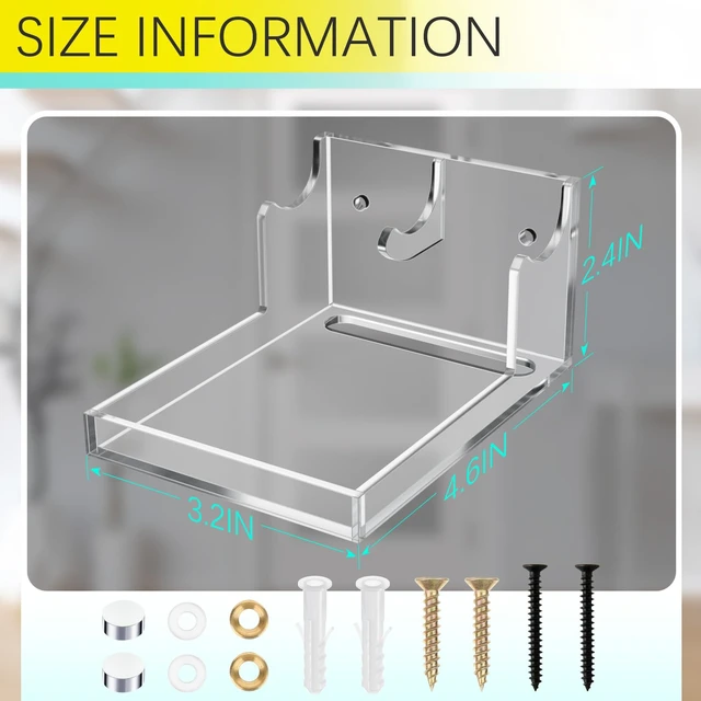 Alt view image 2 of 7 - Wall-Mounted Holder for Nex Playground Console and Remote, Durable Acrylic Shelf Compatible with Nex Playground Game System for Kids & Families, Keep Organized and Secure (Holder Only)