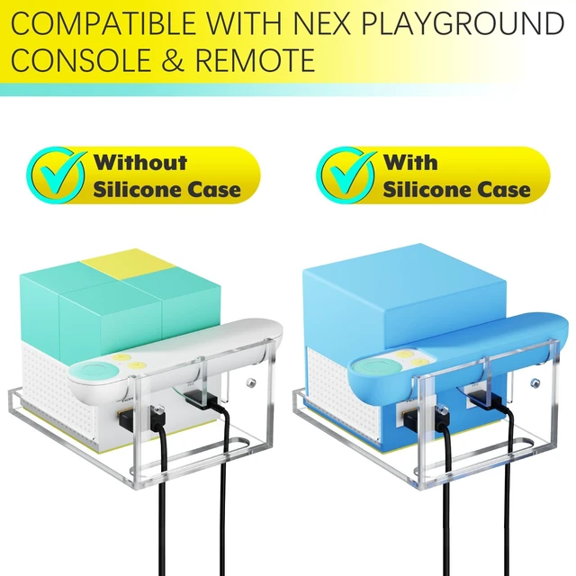Alt view image 4 of 7 - Wall-Mounted Holder for Nex Playground Console and Remote, Durable Acrylic Shelf Compatible with Nex Playground Game System for Kids & Families, Keep Organized and Secure (Holder Only)