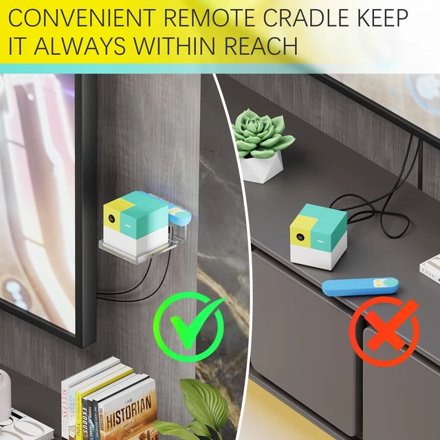 Alt view image 6 of 7 - Wall-Mounted Holder for Nex Playground Console and Remote, Durable Acrylic Shelf Compatible with Nex Playground Game System for Kids & Families, Keep Organized and Secure (Holder Only)