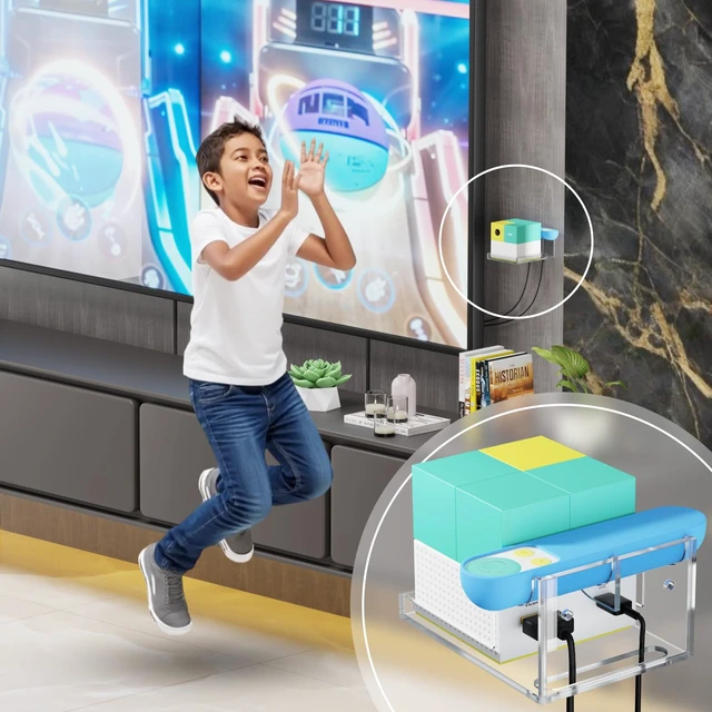 Alt view image 7 of 7 - Wall-Mounted Holder for Nex Playground Console and Remote, Durable Acrylic Shelf Compatible with Nex Playground Game System for Kids & Families, Keep Organized and Secure (Holder Only)