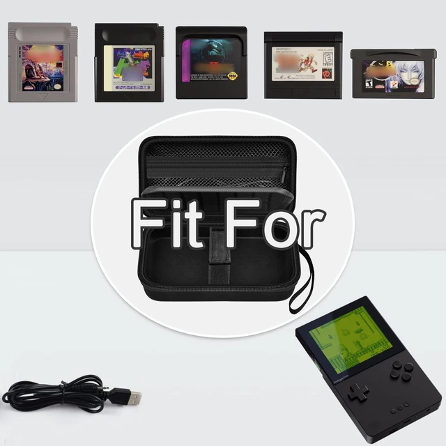 Alt view image 5 of 7 - Protective Case for Analogue Pocket Handheld Game Console | PU Shell Cushions Drops; Divider Limits Friction While Strap and Mesh Pocket Secure Cards and Cables, Black, Case Only