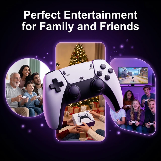 Alt view image 6 of 6 - New Retro Gaming Console with 20k+ Classic Video Games & 23 Emulators | Upgraded Dual 2.4G Wireless Controllers, Plug and Play TV Game Stick