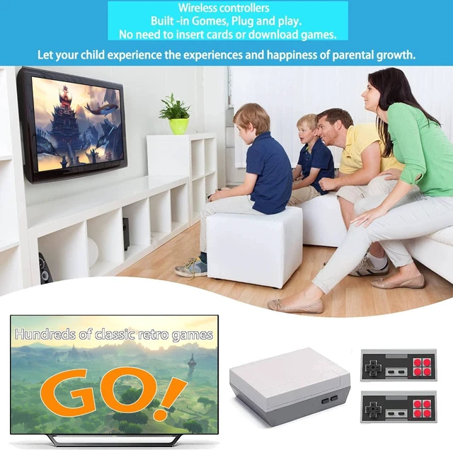 Alt view image 6 of 7 - New Wireless Retro Gaming Console Built-in 620 Video Games | AV Output 8-Bit Classic Rereo Game Console with 2 Wireless Controllers, Plug & Play TV Nostalgia Gaming Gifts