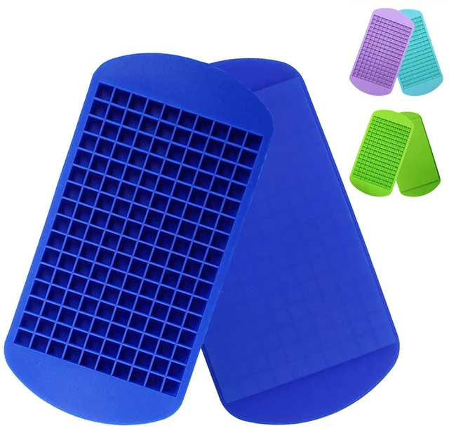 Main image of Silicone Mini Ice Cube Trays 2 Pack, 160 Small Ice Cube Molds Easy Release Crushed Ice Cube for Chilling Whiskey Cocktail, BPA Free Flexible Stackable and Durable Soft Mold Storage Containers