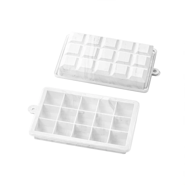 Alt view image 5 of 7 - Ice Cube Tray, 3 Pack Silicone Ice Cube Molds, Silicone Ice Cube Trays, Silicone Ice Trays, Easier to Release, BPA Free for Alcohol/Coffee/Beverages (15 Grid Marble Color)