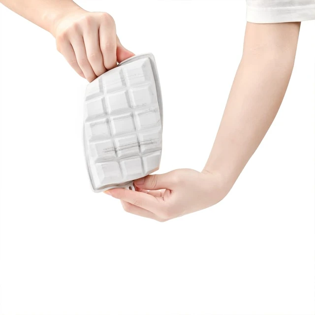 Alt view image 6 of 7 - Ice Cube Tray, 3 Pack Silicone Ice Cube Molds, Silicone Ice Cube Trays, Silicone Ice Trays, Easier to Release, BPA Free for Alcohol/Coffee/Beverages (15 Grid Marble Color)