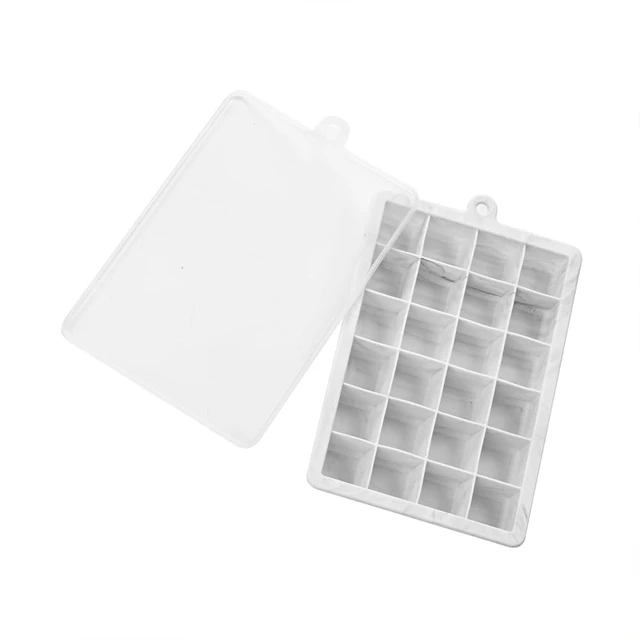 Alt view image 3 of 7 - Ice Cube Tray, 3 Pack Silicone Ice Cube Molds, Silicone Ice Cube Trays, Silicone Ice Trays, Easier to Release, BPA Free for Alcohol/Coffee/Beverages (24 Grid Marble Color)