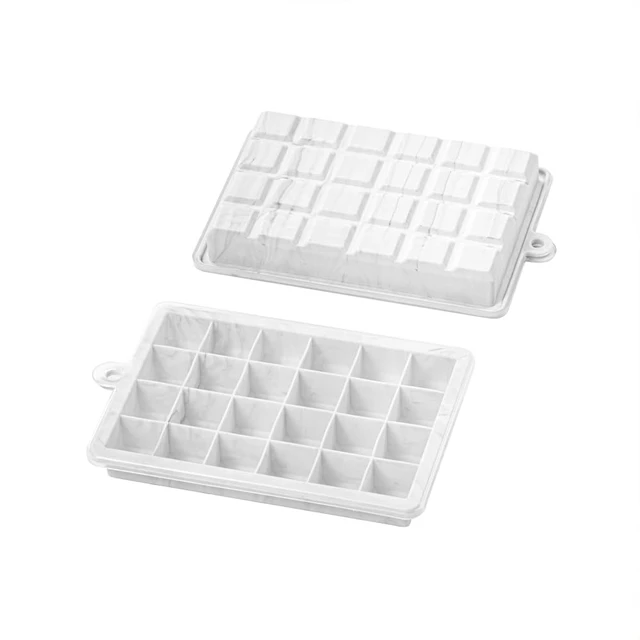 Alt view image 4 of 7 - Ice Cube Tray, 3 Pack Silicone Ice Cube Molds, Silicone Ice Cube Trays, Silicone Ice Trays, Easier to Release, BPA Free for Alcohol/Coffee/Beverages (24 Grid Marble Color)