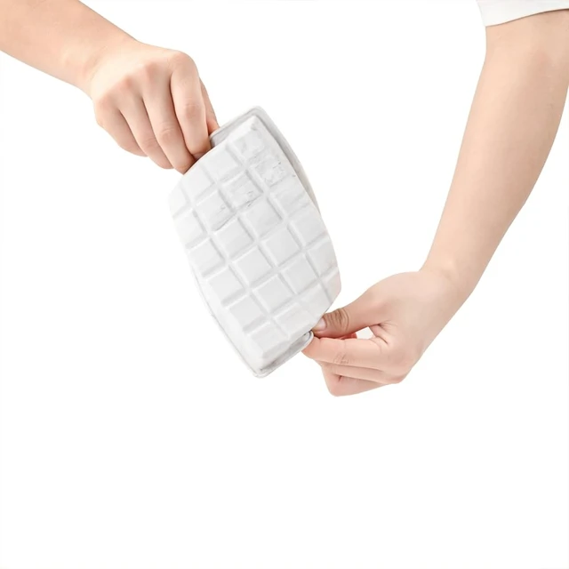 Alt view image 6 of 7 - Ice Cube Tray, 3 Pack Silicone Ice Cube Molds, Silicone Ice Cube Trays, Silicone Ice Trays, Easier to Release, BPA Free for Alcohol/Coffee/Beverages (24 Grid Marble Color)
