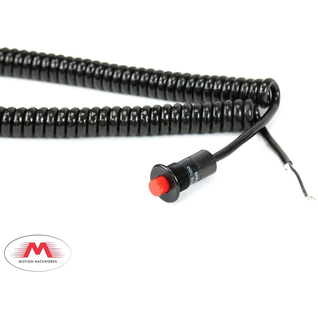 Alt view image 2 of 4 - Momentary Small Push Button w/ 6' Wound Cord (Red)