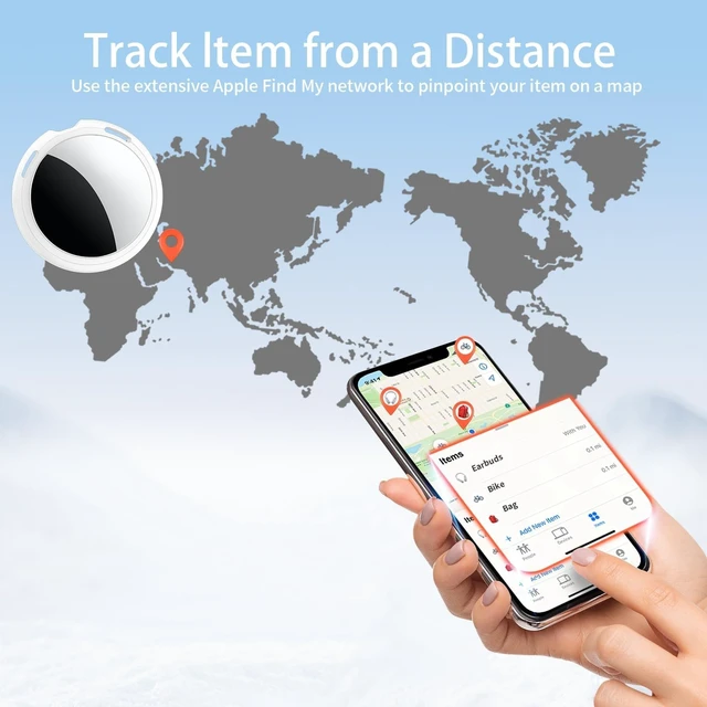 Alt view image 5 of 7 - 2 Pack Tracker Tags Finder Apple Find My MFi Certified Waterproof iOS Only Bluetooth Air Smart Tags Item Finder Locator Worldwide Tracking for Key Pets Wallet Backpack Dogs Luggage Replaceable Battery