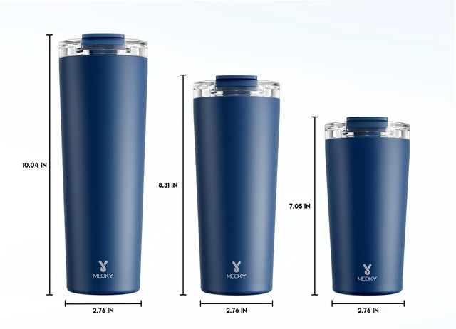 Alt view image 3 of 7 - 24 oz Insulated Travel Coffee Mug: Leak Proof Lid, Sea | Stainless Steel Coffee Tumbler, Keeps Hot for 8 Hours or Cold for 24 Hours, Fits in Car Cup Holder, BPA Free
