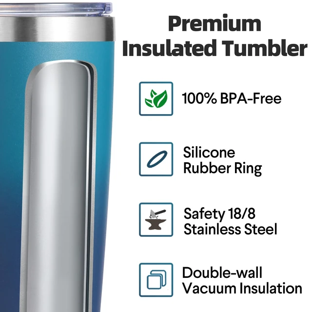 Alt view image 3 of 7 - 20oz Stainless Steel Tumbler with Lid and Straw Bulk 4 Pack,Double Wall Insulated Travel Iced Coffee Mug Fits Cup holder,Powder Coated Cups for Hot/Cold Drinks,Gifts for WomenAssorted,4 Set