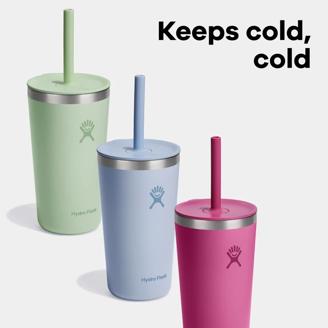 Alt view image 5 of 5 - All Around Tumbler Straw Lid, Insulated Travel Mug, Stainless Steel Coffee Cup 20 Oz Surf