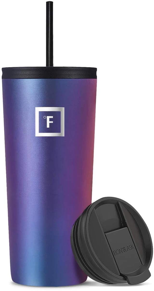 Main image of 24 oz Classic Insulated Tumbler | Vacuum Insulated Stainless Steel Tumbler with Solid Lid - Double Walled Travel Cup, Sweat Free, BPA Free (Aurora)