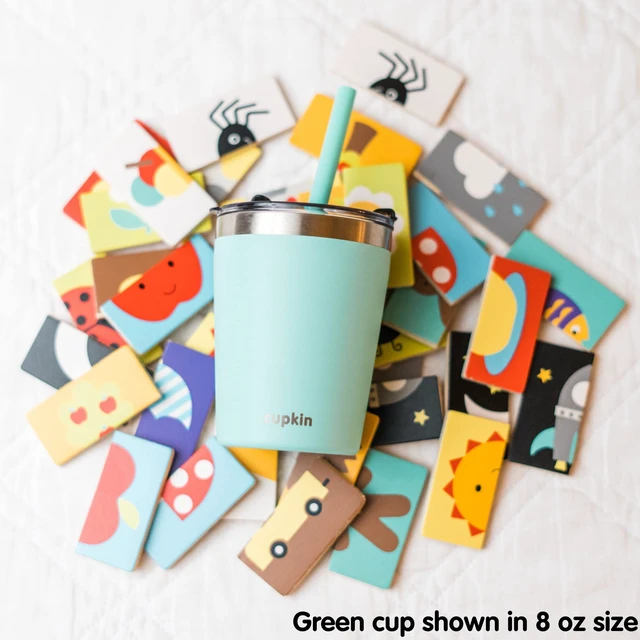 Alt view image 7 of 7 - Stainless Steel Insulated Tumbler with Lid and Straw, 20 oz Stainless Steel Cups, Set of 2 Travel Coffee Mug for Adults, Iced Coffee Cup with Lid, Tumbler for Travel (Blue + Green)
