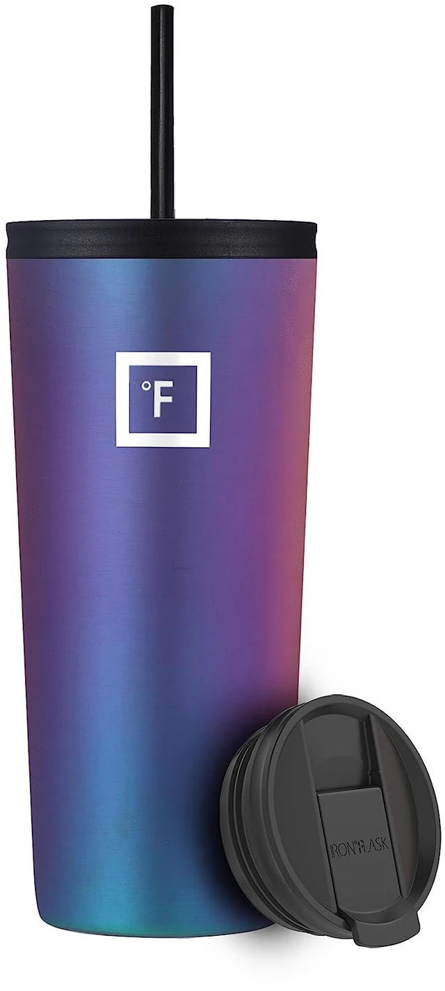 Alt view image 3 of 7 - 24 oz Classic Insulated Tumbler | Vacuum Insulated Stainless Steel Tumbler with Solid Lid - Double Walled Travel Cup, Sweat Free, BPA Free (Aurora)