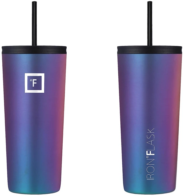 Alt view image 4 of 7 - 24 oz Classic Insulated Tumbler | Vacuum Insulated Stainless Steel Tumbler with Solid Lid - Double Walled Travel Cup, Sweat Free, BPA Free (Aurora)
