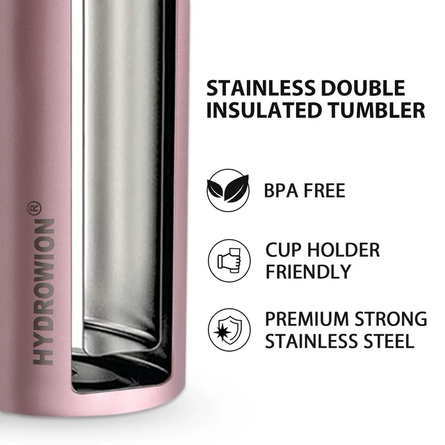 Alt view image 4 of 7 - 20 oz Insulated Tumbler Skinny Coffee Cup with Straw Lid 24 Hrs Cold | 304 Stainless Steel Vacuum thermal Travel Mugs Leakproof Lightweight for 12 Hrs Hot or 24 Hrs Cold Drinks