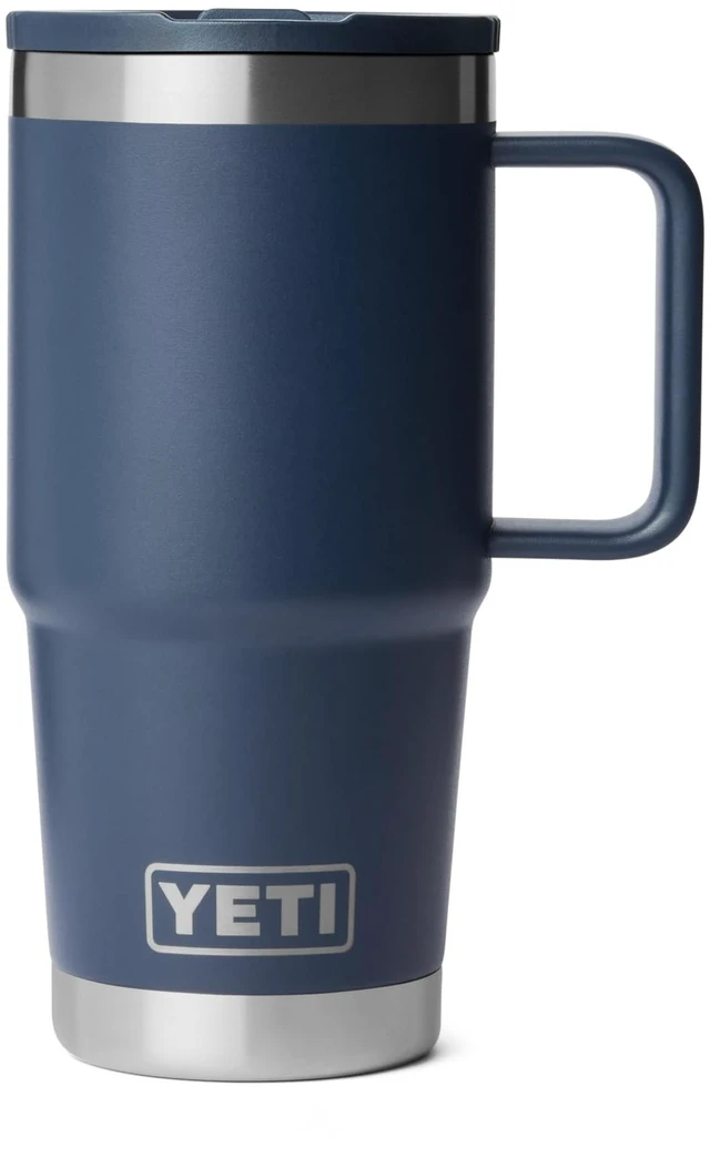 Main image of Rambler 20 oz Travel Mug with Flip Straw Lid Stainless Steel, Vacuum Insulated, Leakproof, Cup Holder Friendly, Navy