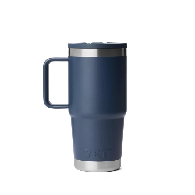 Alt view image 5 of 7 - Rambler 20 oz Travel Mug with Flip Straw Lid Stainless Steel, Vacuum Insulated, Leakproof, Cup Holder Friendly, Navy