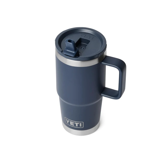 Alt view image 7 of 7 - Rambler 20 oz Travel Mug with Flip Straw Lid Stainless Steel, Vacuum Insulated, Leakproof, Cup Holder Friendly, Navy