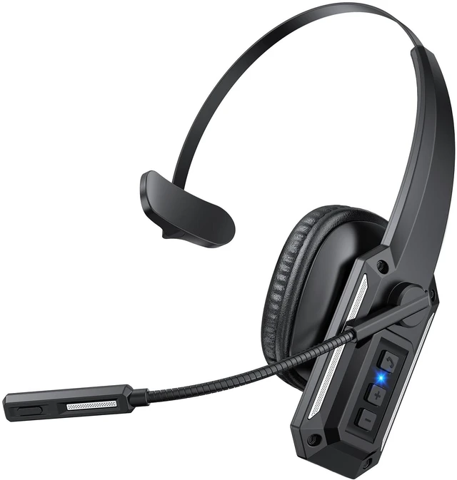 Main image of Trucker Bluetooth Headset, Wireless Headset with Mic for Work | 60H Battery & Mute Button, Over Ear Noise Cancelling Bluetooth Headset for Truck Driver, Office, Laptop, Cell Phone, Black