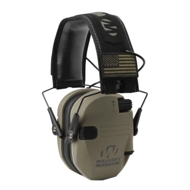 Alt view image 3 of 5 - Razor Slim Electronic Earmuffs (Tan Patriot) | 0.02-second sound-activated compression, Full-range HD speakers, Low-profile design, Omnidirectional microphones