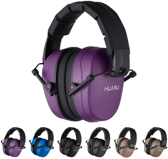 Main image of Hearing Protection Ear Muffs SNR 29dB Noise Cancelling Headphones for Adults Kids Autism,Safety Earmuffs for Hunting,Shooting, Mowing, Construction(Purple)