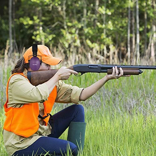 Alt view image 7 of 7 - Hearing Protection Ear Muffs SNR 29dB Noise Cancelling Headphones for Adults Kids Autism,Safety Earmuffs for Hunting,Shooting, Mowing, Construction(Purple)