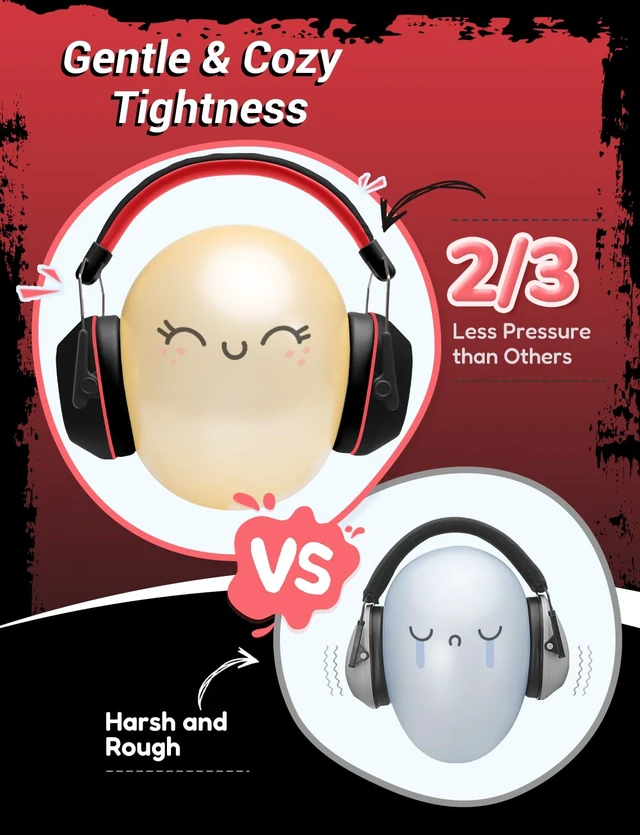 Alt view image 4 of 6 - EM01 Noise Cancelling Headphones for Kids Adults, SNR 29dB EarMuffs | Noise Reduction Ear Muffs for Autism Sensory Concentration Aid Ear Hearing Protection for Fireworks Event Monster Jam Concert