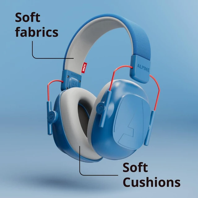 Alt view image 4 of 7 - Muffy Kids Noise Reduction Earmuffs - 5-16 y - Ear Defender - Blue | Reduces noise | Comfortable | Adjustable size as your kid grows | up to 16 years | Autism, Sensory-friendly | 25 dB SNR