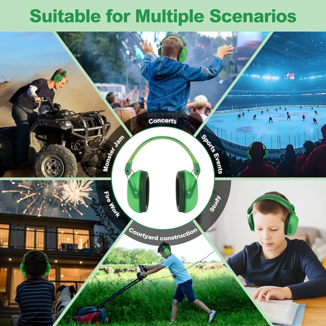 Alt view image 7 of 7 - Noise Cancelling Headphones for Kids, Kids Ear Protection | 28dB SNR Noise Reduction Ear Muffs for Toddler/Children Hearing Protection for Monster Jam, Autism, Concerts, Fireworks