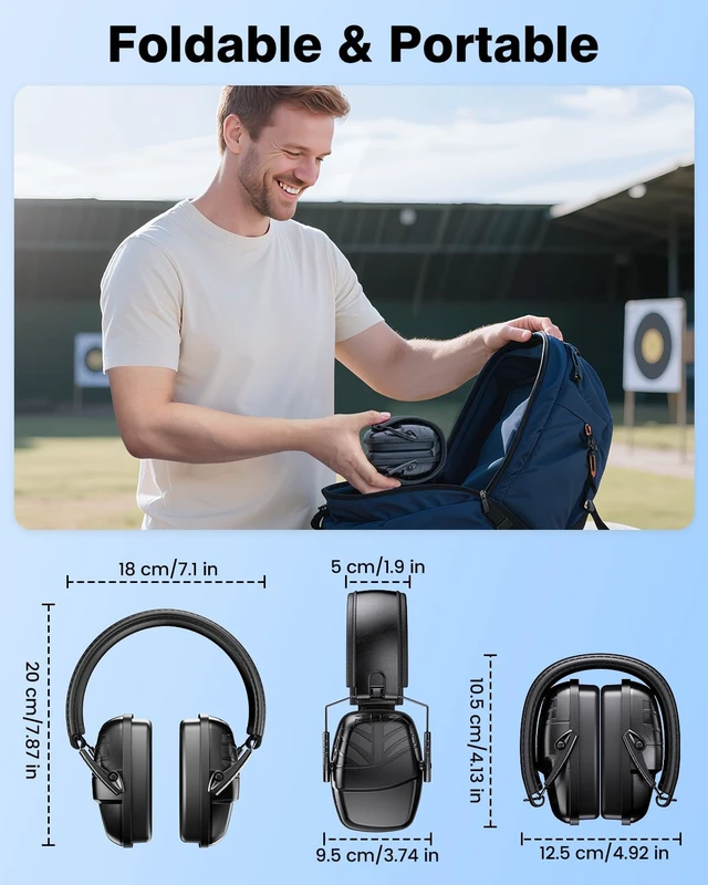 Alt view image 3 of 7 - Ear Protection SNR 35dB Hearing Protection Ear Muffs for Shooting