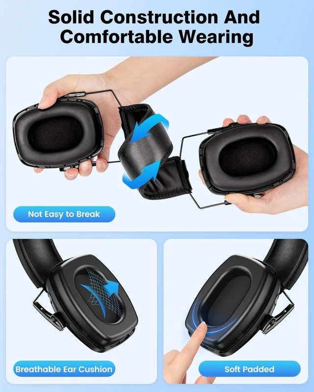 Alt view image 5 of 7 - Ear Protection SNR 35dB Hearing Protection Ear Muffs for Shooting