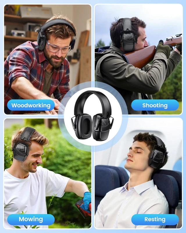 Alt view image 7 of 7 - Ear Protection SNR 35dB Hearing Protection Ear Muffs for Shooting