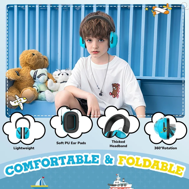 Alt view image 5 of 7 - Noise Cancelling Headphones for Kids, Noise Reduction Ear Muffs | 29dB SNR Safety Noise Reduction for Autism Sensory/Concentration Aid, Ear Hearing Protection for Fireworks/Event/Monster Jam