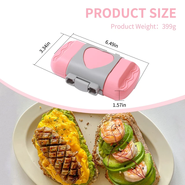Alt view image 3 of 7 - Small Microwave Toastie Sandwich Maker, Nonstick Plate Microwave Panini Grilled Cheese Maker, Versatile Wireless Small Toaster Hot Dog, Dishwasher Safe, Fast Cooking for Breakfast, Snacks, Pink