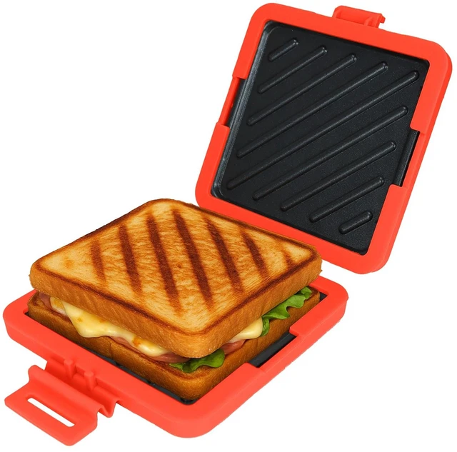 Main image of Microwave Sandwich Maker - Microwave Toastie Sandwich Maker | 3-in-1 Toastie Panini Press with Dishwasher Safe Design No Electricity Needed Fast Cooking for Travel Friendly/Office/Home