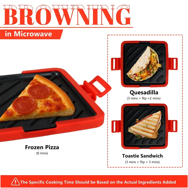 Alt view image 6 of 7 - Microwave Sandwich Maker - Microwave Toastie Sandwich Maker | 3-in-1 Toastie Panini Press with Dishwasher Safe Design No Electricity Needed Fast Cooking for Travel Friendly/Office/Home