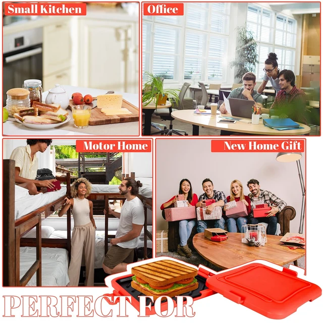 Alt view image 7 of 7 - Microwave Sandwich Maker - Microwave Toastie Sandwich Maker | 3-in-1 Toastie Panini Press with Dishwasher Safe Design No Electricity Needed Fast Cooking for Travel Friendly/Office/Home