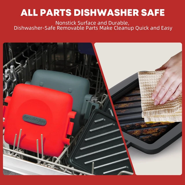 Alt view image 6 of 7 - Microwave Sandwich Maker, Snack Maker & Panini Press, Removable Non-Stick Plates, Silicone Microwavable Cookware, Heatwave Technology for House Cooking & Baking, Red