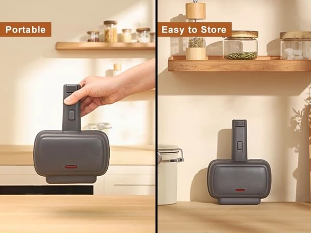 Alt view image 2 of 7 - Mini Sandwich Maker with Removable Plates: Portable Grilled Cheese Maker, Electric Breakfast Sandwichera with Non-Stick Plates, Hot Sandwich Maker Press for Cooking Breakfast, Grilled Cheese