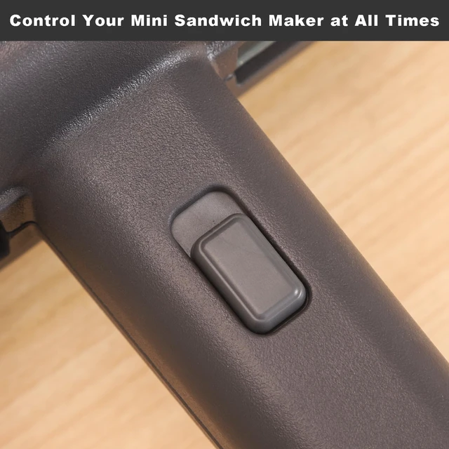 Alt view image 6 of 7 - Mini Sandwich Maker with Removable Plates: Portable Grilled Cheese Maker, Electric Breakfast Sandwichera with Non-Stick Plates, Hot Sandwich Maker Press for Cooking Breakfast, Grilled Cheese