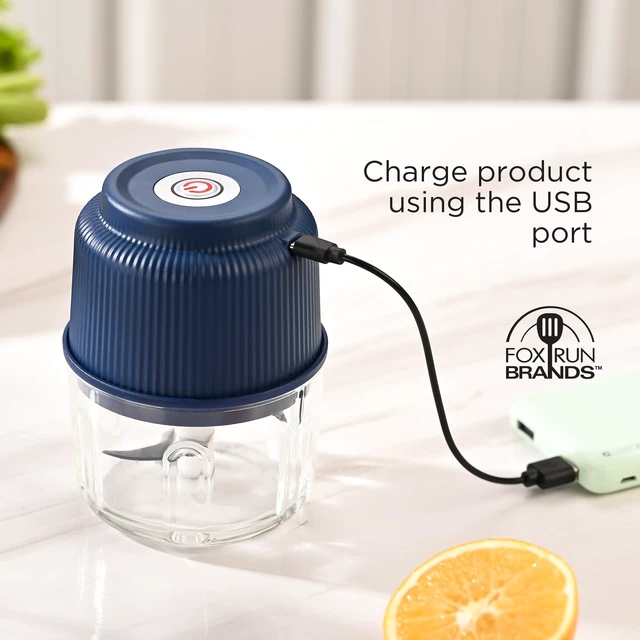 Alt view image 4 of 7 - Mini Food Processor, 1.25 Cup Capacity Electric Garlic & Vegetable Chopper