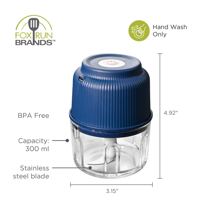 Alt view image 6 of 7 - Mini Food Processor, 1.25 Cup Capacity Electric Garlic & Vegetable Chopper