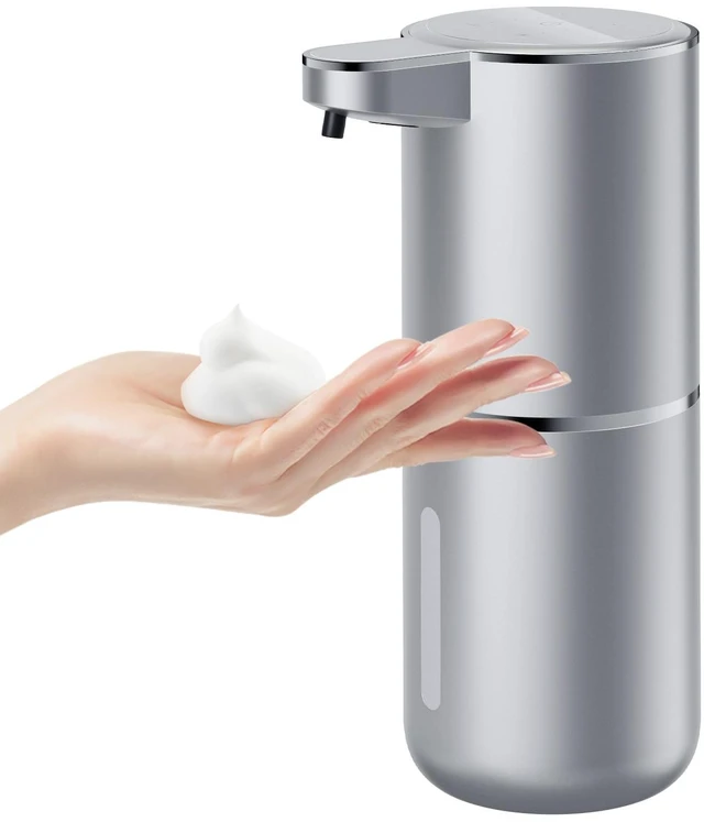 Main image of P11 Premium Space Gray Automatic Foaming Hand Soap Dispenser Touchless, Rechargeable Hand Foam Soap Dispenser for Bathroom and Kitchen