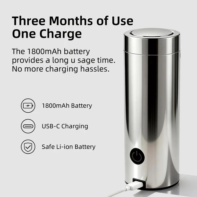 Alt view image 5 of 7 - Automatic Soap Dispenser, 12 fl oz, Stainless Steel, Touchless, Silver | Liquid Hand Soap Dispenser, Variable Dispense, Rechargeable, No-Drip Spout, For Kitchen and Bathroom