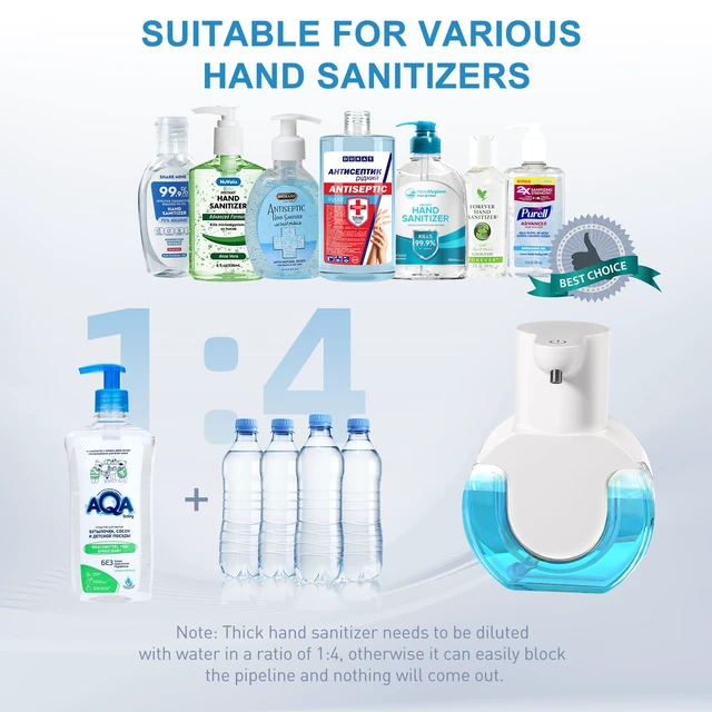 Alt view image 6 of 7 - 2 Pack Automatic Liquid Soap Dispenser,14.2oz/420ML Touchless Automatic Soap Dispenser,Rechargeabled Wall Mounted Smart Pump for Bathroom Kitchen