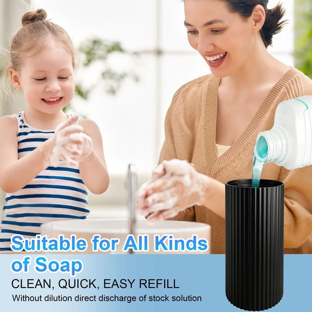 Alt view image 2 of 7 - Automatic Liquid Soap Dispenser Touchless, Rechargeable, Adjustable | Long Battery Life, Digital Display, 4-Level, for Dish Hand Soap, IPX5 Waterproof, 14.2oz, Kitchen Bathroom Accessories, Black